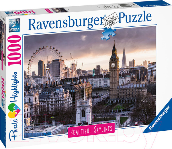 Изображение товара Пазл Ravensburger Лондон. Виды города / 14085 (1000эл)