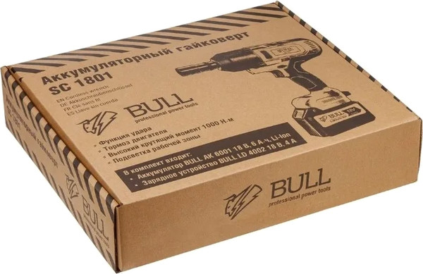 Изображение товара Профессиональный гайковерт Bull SC 1801 (0329061)