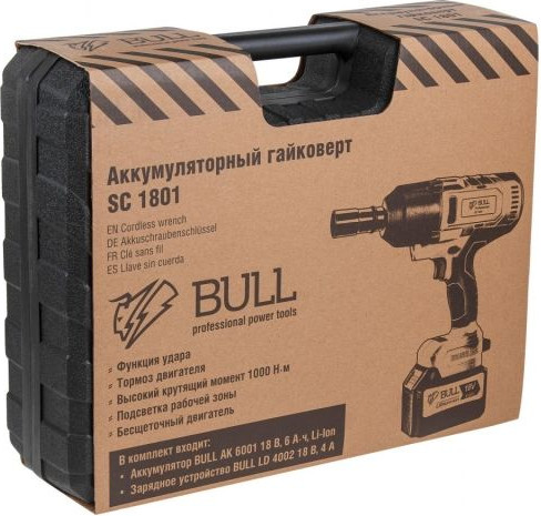 Изображение товара Профессиональный гайковерт Bull SC 1801 (0329177)
