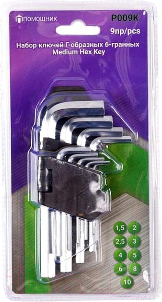 Изображение товара Набор ключей Помощник P009K (49987-9шт)