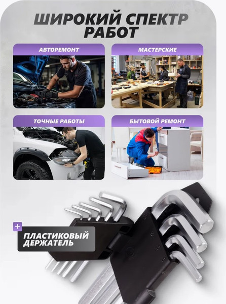 Изображение товара Набор ключей Помощник P009K (49987-9шт)