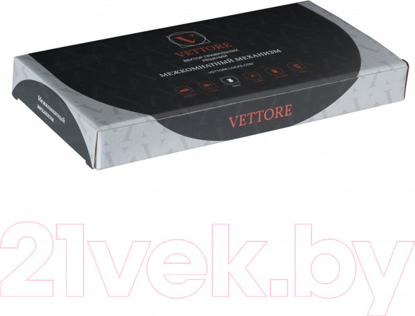 Изображение товара Защелка врезная с фиксацией Vettore 530 C-S Magnet MBP (черный матовый)