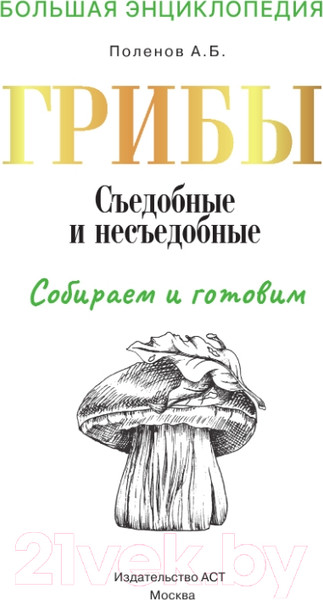Изображение товара Энциклопедия АСТ Грибы. Съедобные и несъедобные. Собираем и готовим (Поленов А.Б.)