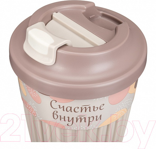 Изображение товара Многоразовый стакан Phibo Счастье 43327723451 (светло-бежевый)