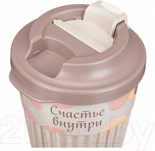 Изображение товара Многоразовый стакан Phibo Счастье 43327723451 (светло-бежевый)