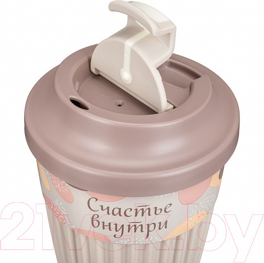 Изображение товара Многоразовый стакан Phibo Счастье 43327723451 (светло-бежевый)