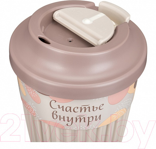 Изображение товара Многоразовый стакан Phibo Счастье 43327723451 (светло-бежевый)