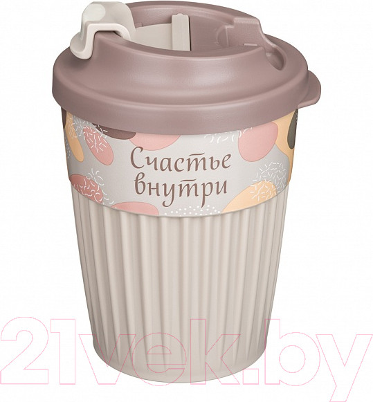 Изображение товара Многоразовый стакан Phibo Счастье 43327723451 (светло-бежевый)