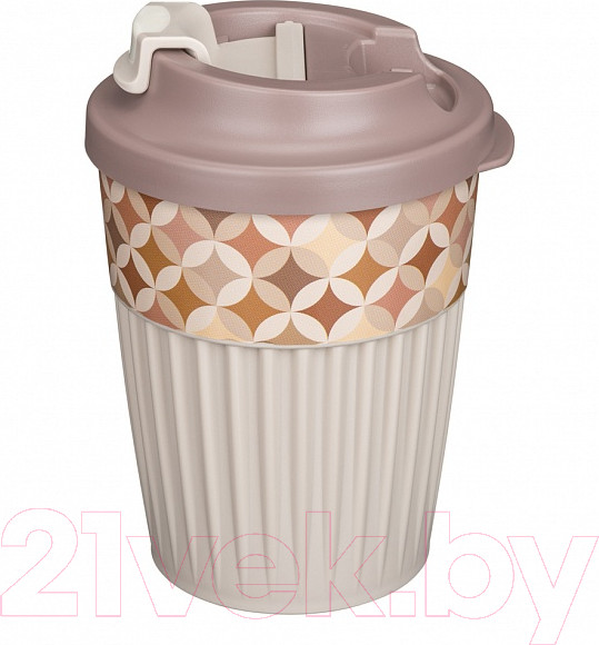 Изображение товара Многоразовый стакан Phibo Геометрия / 43327723452 (светло-бежевый)