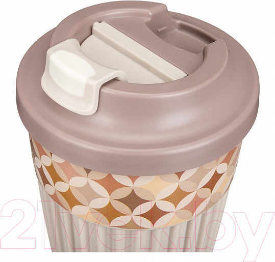 Изображение товара Многоразовый стакан Phibo Геометрия / 43327723452 (светло-бежевый)