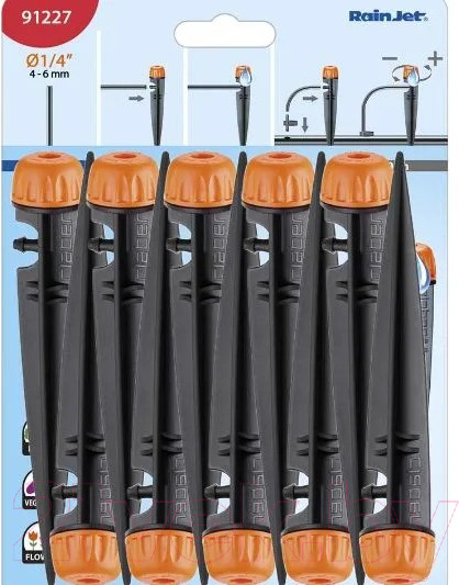 Изображение товара Набор капельниц для полива Claber 1/4" / 91227 (10шт)