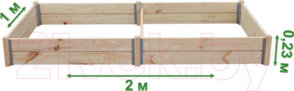 Изображение товара Грядка модульная КомфортПром Эконом 2Д-1000x2000 / 10014182