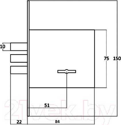 Изображение товара Замок врезной Vettore 1082 CP (хром)