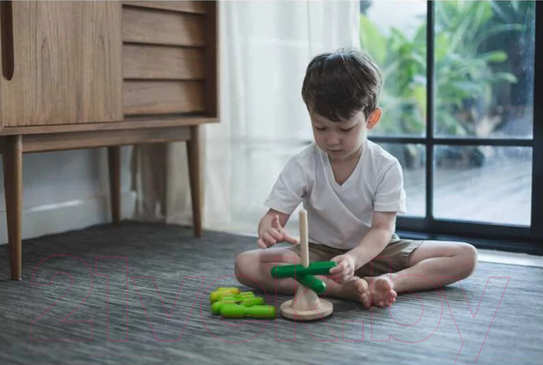 Изображение товара Развивающий игровой набор Plan Toys Пирамидка-Дерево / 5149