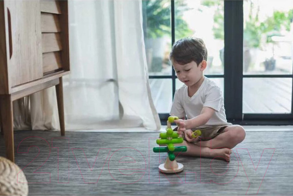 Изображение товара Развивающий игровой набор Plan Toys Пирамидка-Дерево / 5149