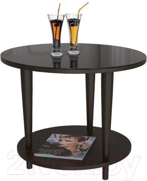 Изображение товара Журнальный столик Мебелик BeautyStyle 10 (венге/стекло черное)