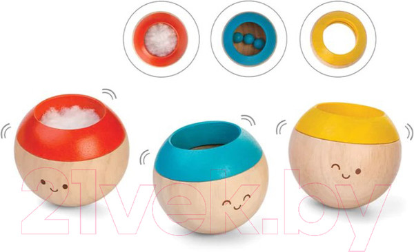Изображение товара Набор погремушек Plan Toys Сенсорные неваляшки / 5242