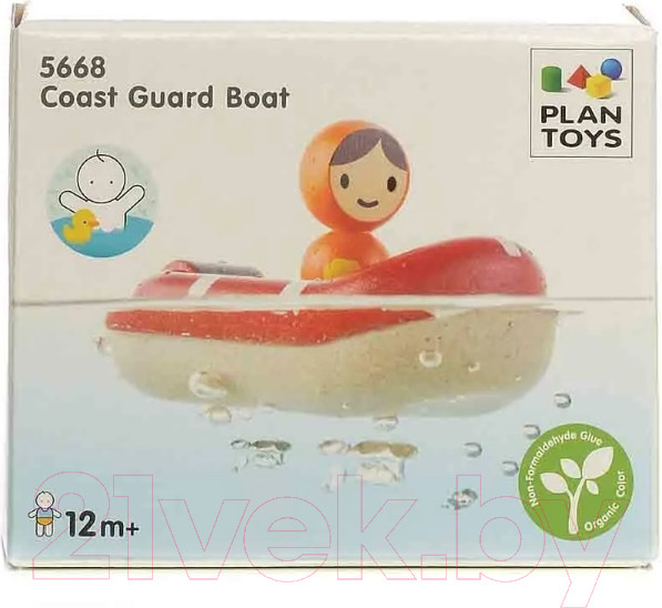 Изображение товара Набор игрушек для ванной Plan Toys Катер береговой охраны / 5668