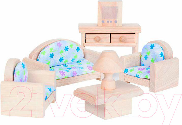 Изображение товара Комплект аксессуаров для кукольного домика Plan Toys Классик Гостиная / 9015
