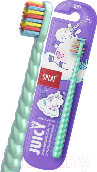 Изображение товара Зубная щетка Splat Juicy LAB Магия единорога для детей (жемчужный)