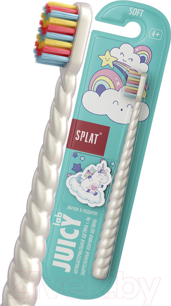 Изображение товара Зубная щетка Splat Juicy LAB Магия единорога для детей (жемчужный)