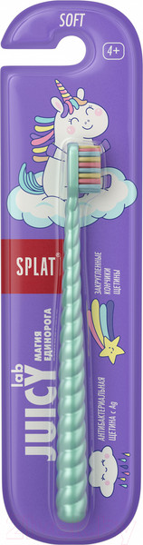 Изображение товара Зубная щетка Splat Juicy LAB Магия единорога для детей (жемчужный)