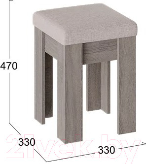 Изображение товара Банкетка ТриЯ Ганновер (дуб сонома трюфель/рогожка Capri серо-бежевая №21)