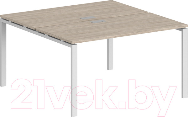 Изображение товара Комплект письменных столов Norden 140x143.8x75 / SG.245.OL.63.WH (белый/дуб светлый)