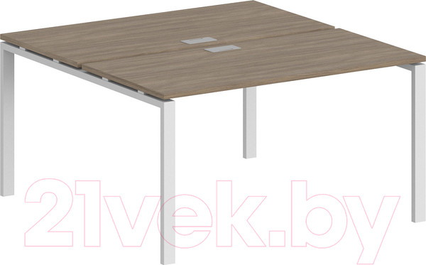 Изображение товара Комплект письменных столов Norden 140x143.8x75 / SG.245.OD.63.WH (белый/дуб темный)