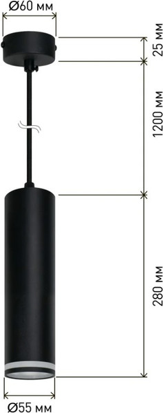 Изображение товара Потолочный светильник ЭРА PL16 BK / Б0055574