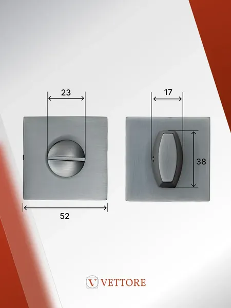 Изображение товара Фиксатор дверной защелки Vettore BK 2105 MCP (хром матовый)