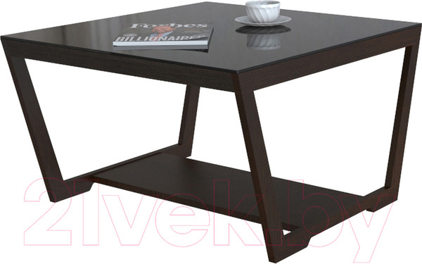 Изображение товара Журнальный столик Мебелик BeautyStyle 1 (венге/стекло черное)