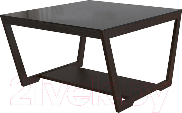 Изображение товара Журнальный столик Мебелик BeautyStyle 1 (венге/стекло черное)