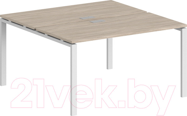 Изображение товара Комплект письменных столов Norden 160x163.8x75 / SG.249.OL.63.WH (белый/дуб светлый)