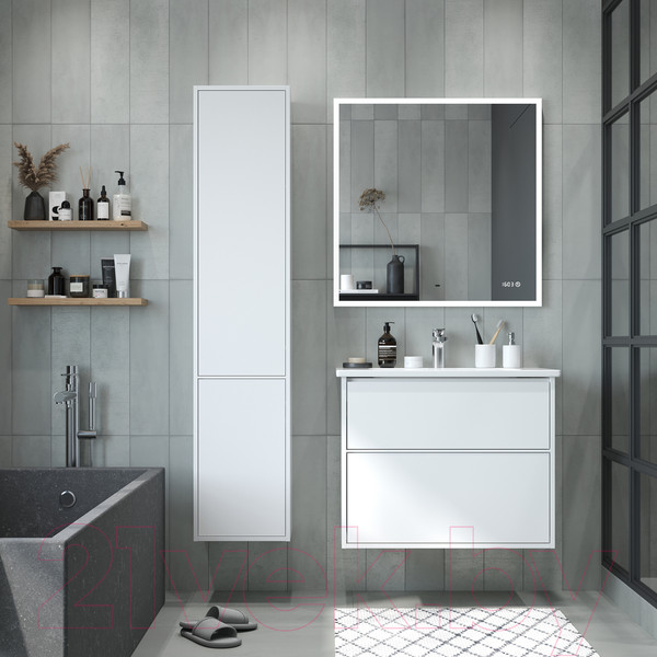 Изображение товара Шкаф-пенал для ванной Briz Монца 35 R / 237 04-06к35-00 02 БЕЛ