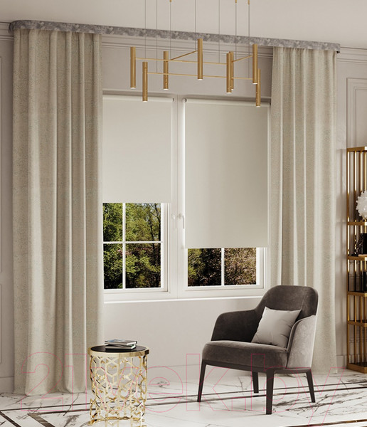 Изображение товара Штора LEGRAND Аллюр 180x260 / 58100585 (серо-золотой)