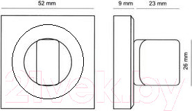 Изображение товара Фиксатор дверной защелки Vettore BK 0605 CP (хром)