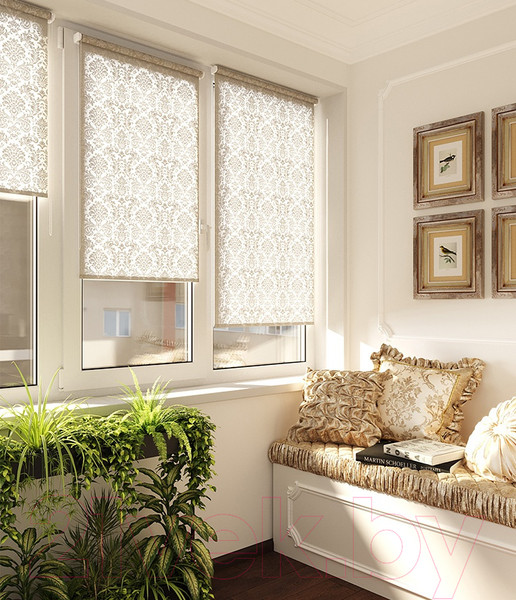 Изображение товара Рулонная штора LEGRAND Дамаск 160x175 / 58072959 (ваниль)