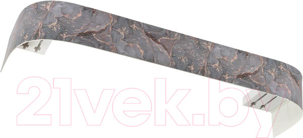 Изображение товара Карниз для штор LEGRAND Стоун с поворотами 7см 3.6м 2р / 58101270 (марбель)