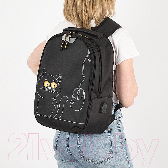 Изображение товара Школьный рюкзак Ecotope Kids Кот 057-22003/1-30-CLR