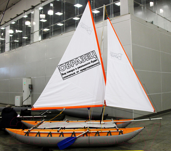 Изображение товара Катамаран Вольный ветер Валдай-2 с парусным вооружением / 19006 (хаки)