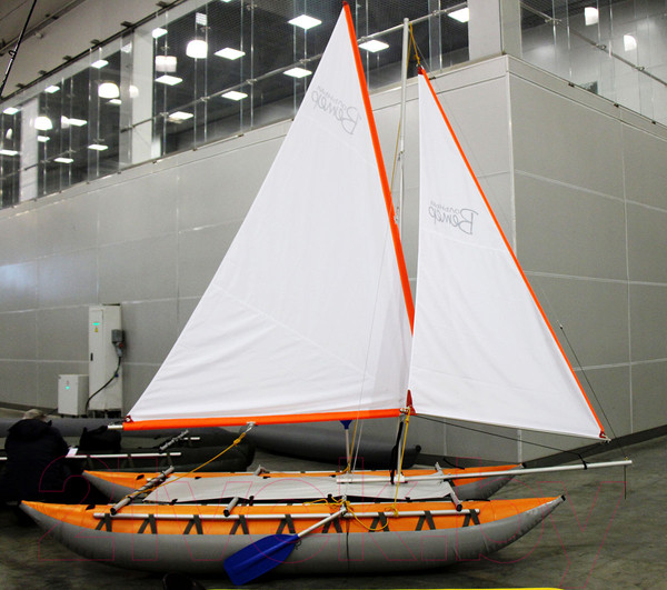 Изображение товара Катамаран Вольный ветер Валдай-2 с парусным вооружением / 19006 (оранжевый)