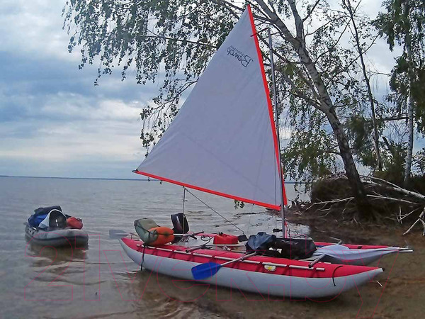 Изображение товара Катамаран Вольный ветер Валдай-4 с парусным вооружением / 19002 (синий)