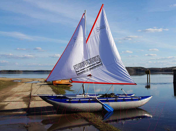 Изображение товара Катамаран Вольный ветер Валдай-4 с парусным вооружением / 19002 (красный)