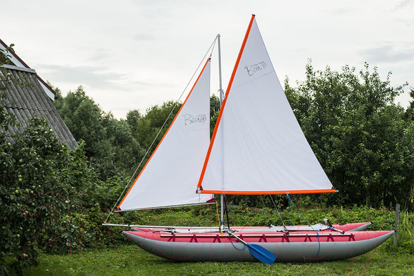 Изображение товара Катамаран Вольный ветер Валдай-4 с парусным вооружением / 19002 (оранжевый)