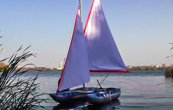 Изображение товара Катамаран Вольный ветер Валдай-6 с парусным вооружением / 19005 (оранжевый)