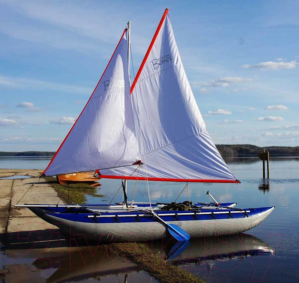 Изображение товара Катамаран Вольный ветер Валдай-6 с парусным вооружением / 19005 (оранжевый)