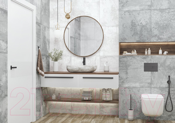 Изображение товара Плитка Alma Ceramica Cemento GFU57CMT07R (570x570, белый)