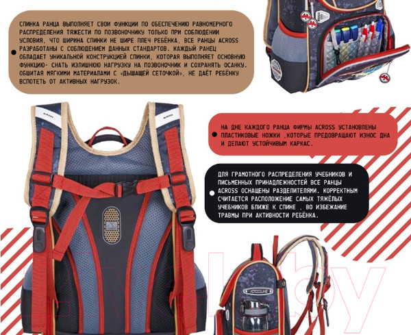 Изображение товара Школьный рюкзак Across ACR22-191-4