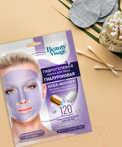 Изображение товара Маска для лица гидрогелевая Fito Косметик Beauty Visage Гиалуроновая Аква-филлер (38мл)